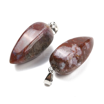 Natural Red Moss Agate Pendants GG-K002-16A-1