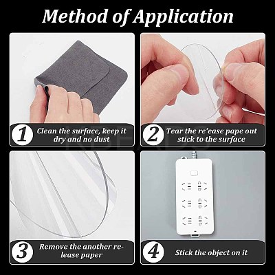 150pcs 3 Style Transparent Acrylic Double-sided Adhesive Stickers FIND-AR0004-26-1