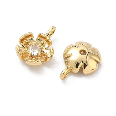 Brass Micro Pave Cubic Zirconia Pendants KK-L260-07G-1