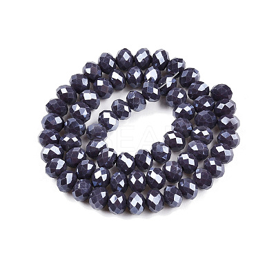 Electroplate Glass Beads Strands EGLA-A044-P8mm-A11-1