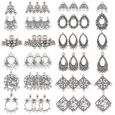 48Pcs 12 Style Tibetan Style Chandelier Components Links FIND-SC0002-17-1