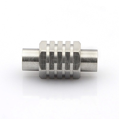Tarnish Resistant 304 Stainless Steel Matte Surface Magnetic Clasps with Glue-in Ends LS-STAS-O042-C-30-1