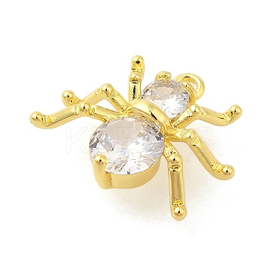 Rack Plating Brass Micro Pave Cubic Zirconia Pendants KK-S396-51G-1