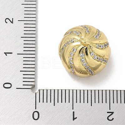 Rack Plating Brass Micro Pave Clear Cubic Zirconia Pendant Bails KK-L224-002G-1