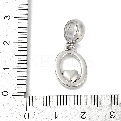 Brass European Dangle Charms KK-Z097-01O-GP-1