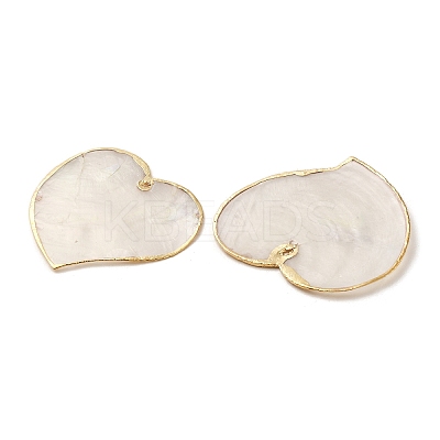 Natural Capiz Shell Big Pendants SSHEL-H071-02G-02-1