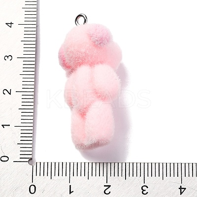 Flocky Resin Pendants RESI-Q011-02B-1