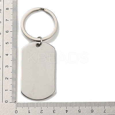 Father's Day Gift 201 Stainless Steel Oval with Word To My Dad Keychains KEYC-E040-03P-1