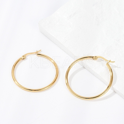 201 Stainless Steel Hoop Earrings EJEW-I245-20F-1