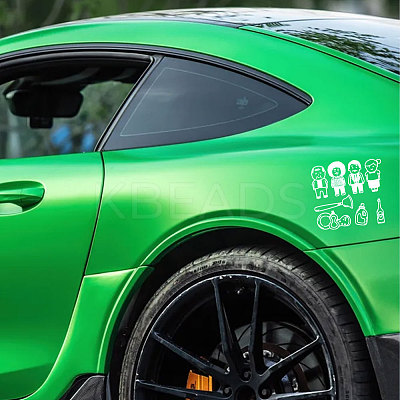 Plastic Reflective Vinyl Car Stickers STIC-WH0036-012-1