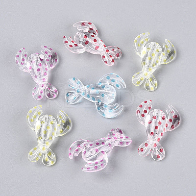 Printed Transparent Acrylic Beads TACR-T029-10M-1