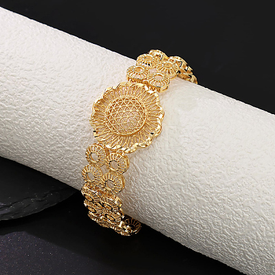 Elegant Vintage Style Brass Link Bracelets for Women TD0107-1-1
