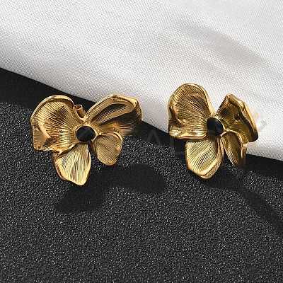 304 Stainless Steel Studs Earrings for Women EJEW-K306-33G-1
