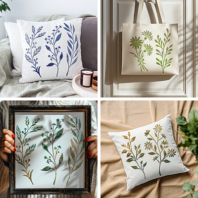 1 Set PET Hollow Out Drawing Painting Stencils DIY-MA0006-48-1