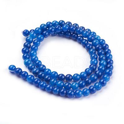 Natural Yellow Jade Beads Strands G-G598-4mm-YXS-1