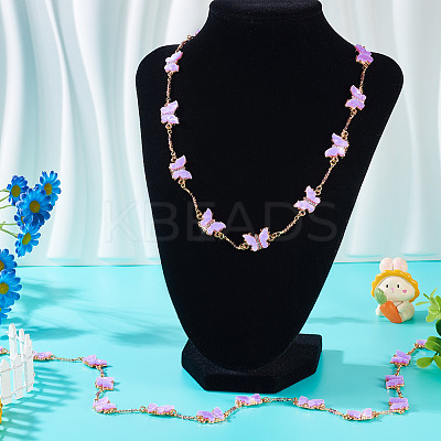 1M Handmade Acrylic Butterfly Link Chains CHC-TA0001-24A-1