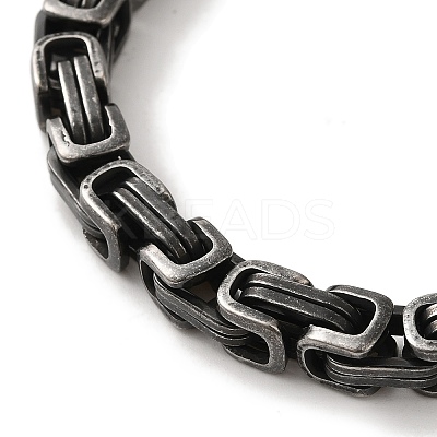 316 Surgical Stainless Steel Byzantine Chain Bracelets BJEW-Q349-02B-1