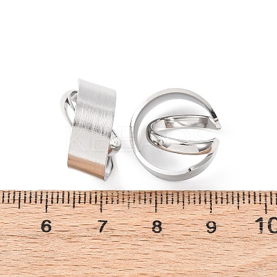 304 Stainless Steel C-Shaped Cuff Earrings EJEW-K268-85P-1