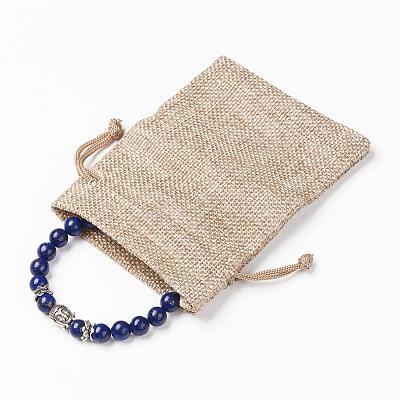 Natural Lapis Lazuli(Dyed) Stretch Bracelets BJEW-JB03251-03-1