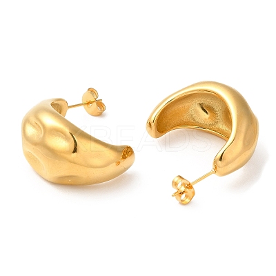 Ion Plating(IP) 304 Stainless Steel Teardrop Stud Earrings X-EJEW-K244-39G-1