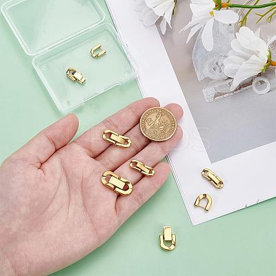 6Pcs 3 Styles 304 Stainless Steel Fold Over Clasps STAS-PH0006-08-1