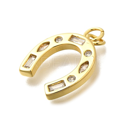 Brass Micro Pave Cubic Zirconia Pendants KK-D339-05G-1