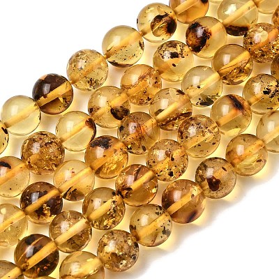 Natural Amber Beads Strands G-K376-H03-01-1