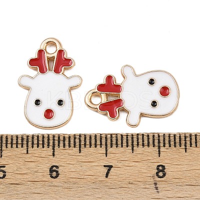 Christmas Alloy Enamel Pendants FIND-I067-02KCG-02B-1
