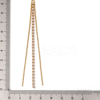 Brass Micro Pave Clear Cubic Zirconia Big Pendants KK-G510-08G-1