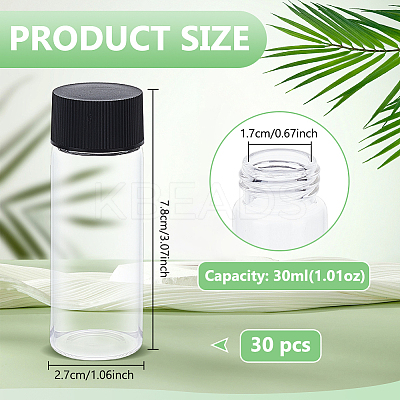 Clear Glass Screw Top Bead Storage Tubes AJEW-WH0880-47B-1