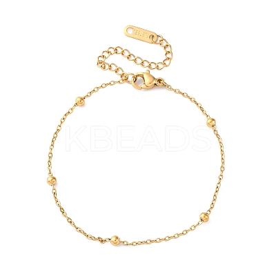 304 Stainless Steel Satellite Chains Bracelets BJEW-M096-02A-G-1