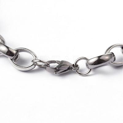 Non-Tarnish Ring 304 Stainless Steel Necklaces NJEW-F196-10P-1