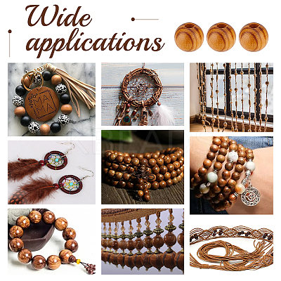 200Pcs Wood Beads WOOD-OC0003-68A-LF-1