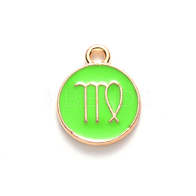 Alloy Enamel Pendants X-ENAM-S124-01B-06B-1