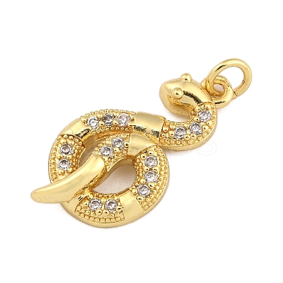 Brass Micro Pave Clear Cubic Zirconia Pendants KK-Z110-02G-01-1