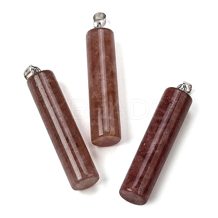 Natural Strawberry Quartz Big Pendants G-F820-11H-1