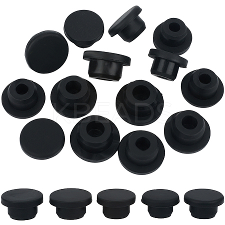 20Pcs 5 Style Silicone Hole Plugs AJEW-GF0008-06C-1