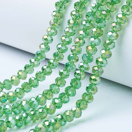 Electroplate Glass Beads Strands EGLA-A034-T10mm-B11-1