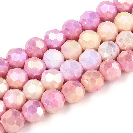 Anti-Tarnish Electroplate Glass Beads Strands EGLA-T021-10mm-15-04-1