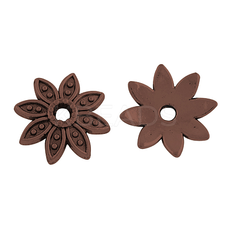 8-Petal Tibetan Style Alloy Flower Bead Caps LS-TIBEB-2347-R-FF-1