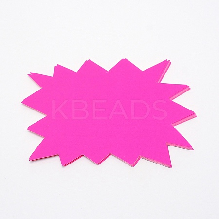 Fluorescence Explosive Shape Blank Signs Sales Price Label Tags LS-AJEW-WH0239-21A-1