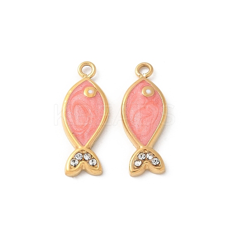304 Stainless Steel Enamel Pendants STAS-Z122-22G-02-1