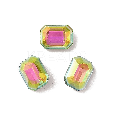 Glass Rhinestone Cabochons RGLA-L029-03B-VRLA-1