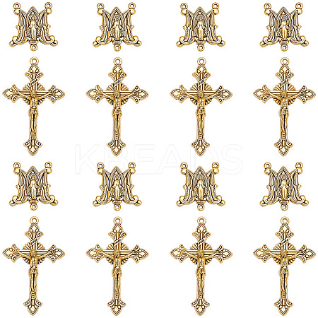 20Pcs 2 Styles Alloy Tibetan Style Pendants & Chandelier Component Links Kits FIND-SC0022-98-1