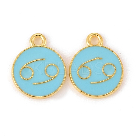 Alloy Enamel Pendants ENAM-S124-01B-16D-1
