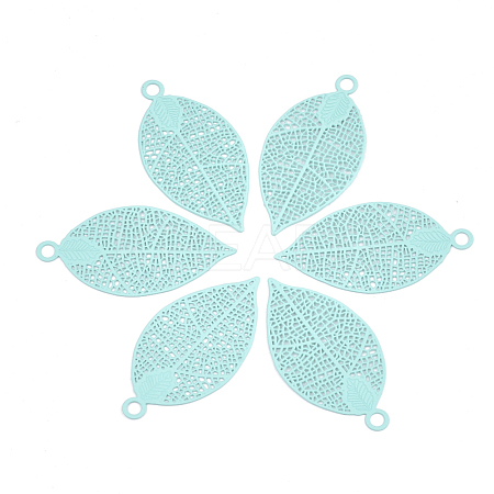 430 Stainless Steel Filigree Pendants X-STAS-S108-01C-1
