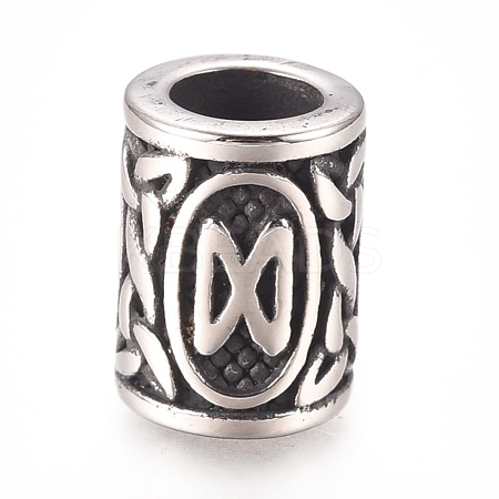 304 Stainless Steel European Beads OPDL-G010-07AS-14B-1