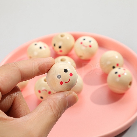 20Pcs Wood European Beads WOOD-WH0022-35B-1