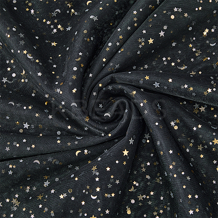 Star Pattern Nylon Mesh Fabric DIY-WH0569-01C-1
