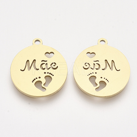 201 Stainless Steel Pendants STAS-T044-145G-1